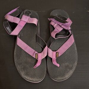 Teva Black and Purple Strappy Sandals